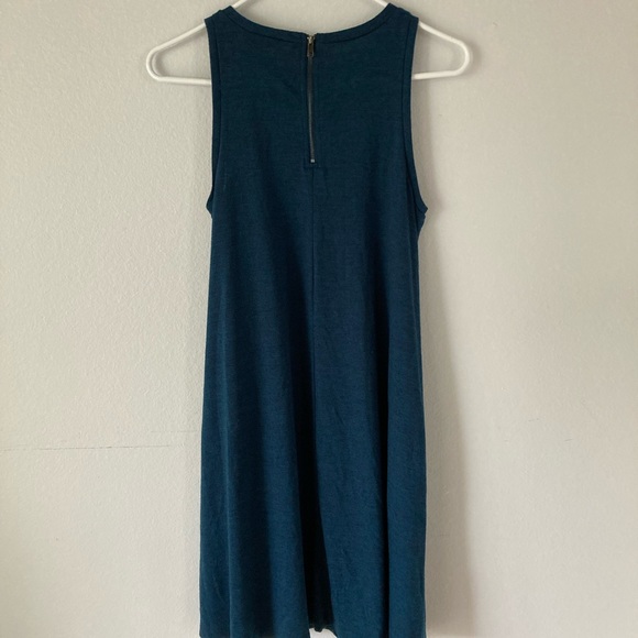 Ann Taylor LOFT Sleeveless Knee Length Shift Dress Size S Blue Exposed Zipper - Picture 5 of 7